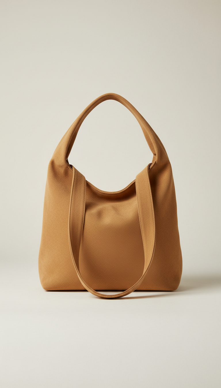 Sac hobo en faux-daim camel sablé