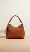 sac croissant en faux-daim abricot pimenté