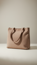 Besace en faux-daim champignon clair